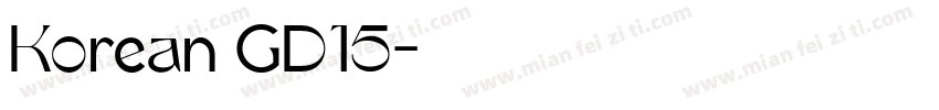 Korean GD15字体转换